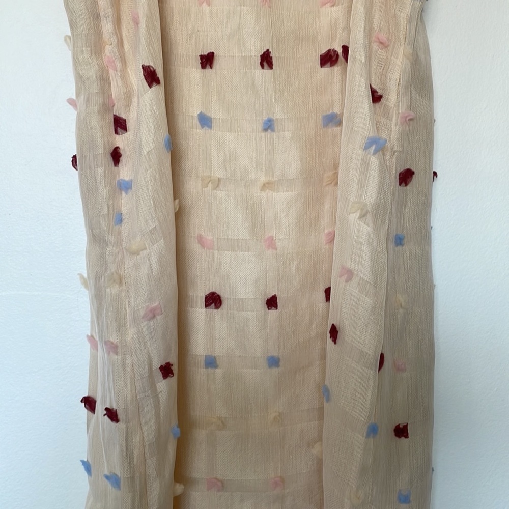 English Factory | Textured Midi Slip Dress with Fringe Detail Small Slits - Picture 10 of 13